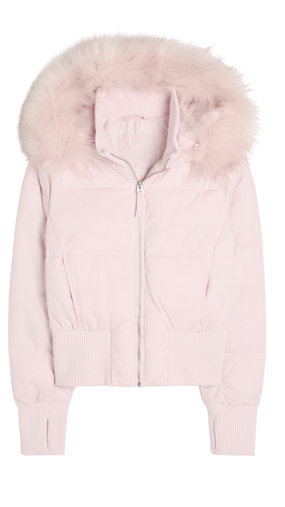 Faux Fur Trim Puffer Bomber Jacket